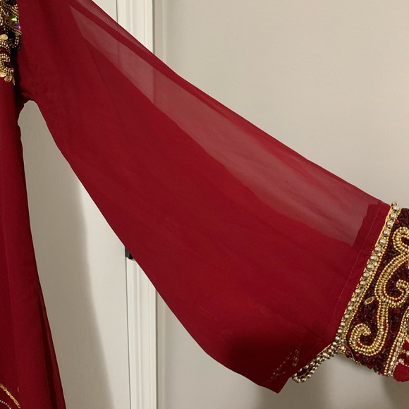 Red and gold caftan - Picture 3 of 6